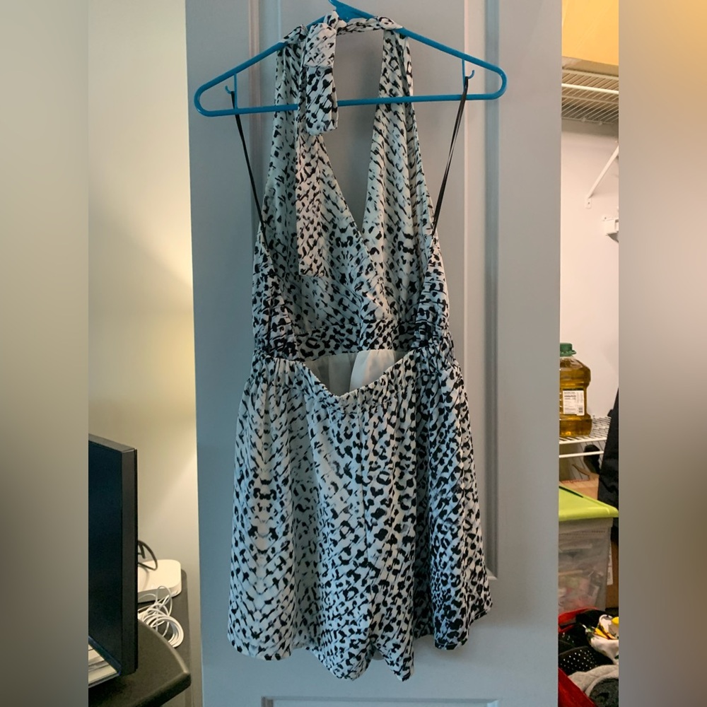 Backless Halter Romper